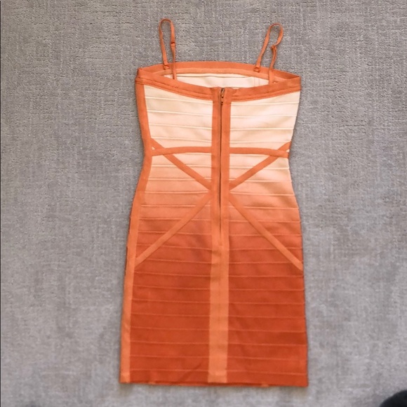 Orange ombré bandage dress - Picture 6 of 7